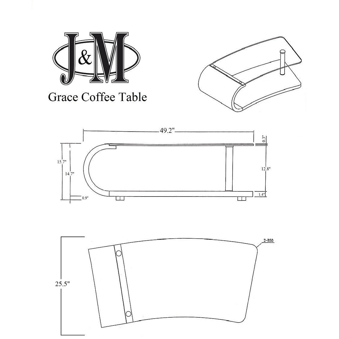 J&M Furniture Grace Coffee Table (SKU17427)