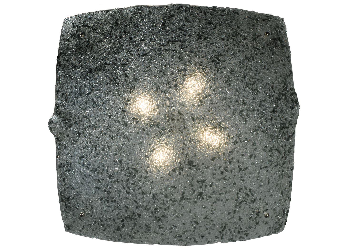 Meyda 24"Sq Moonscape Fused Glass Inverted Pendant