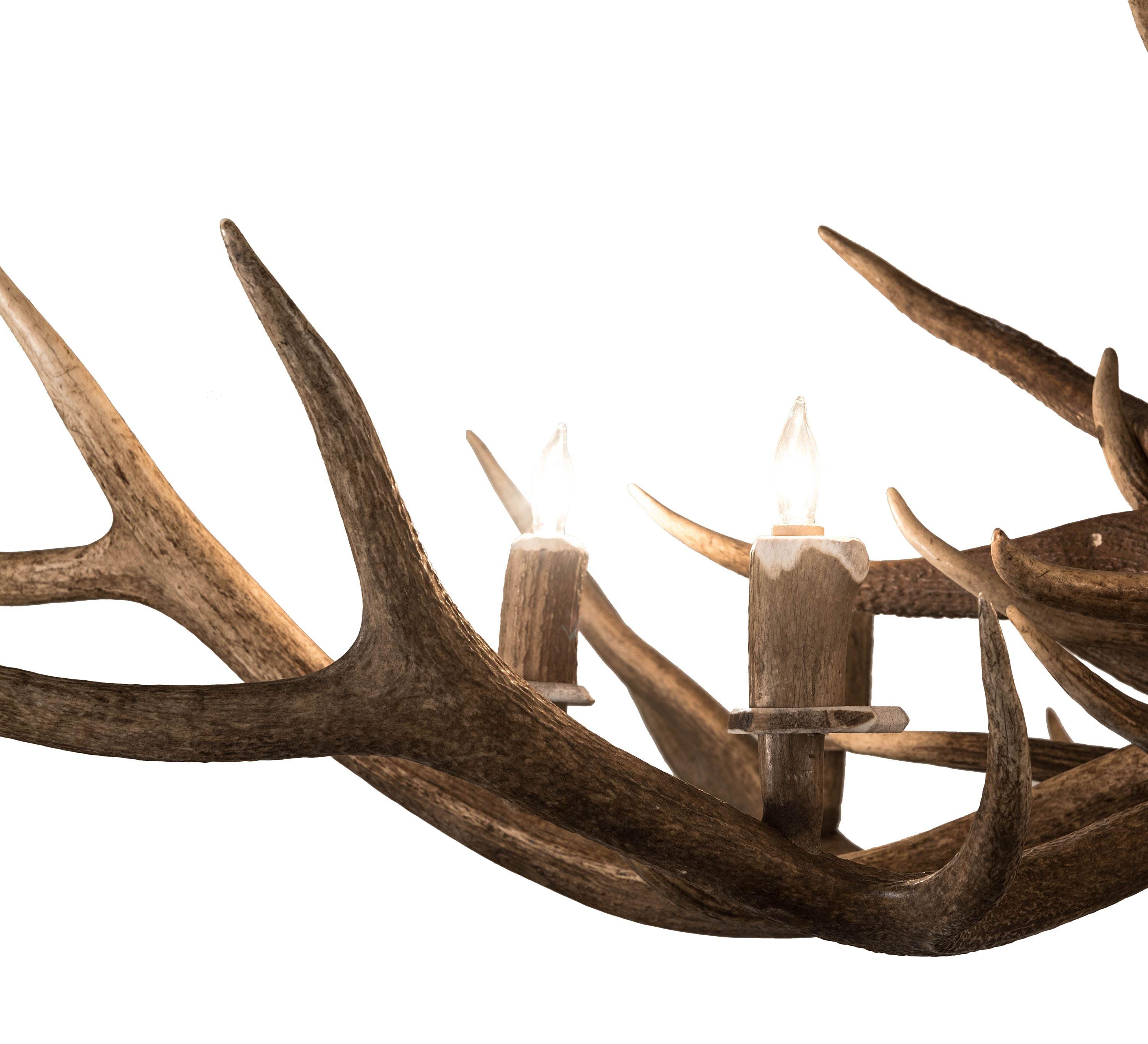 Meyda 66" Wide Antlers Elk 8 LT Chandelier