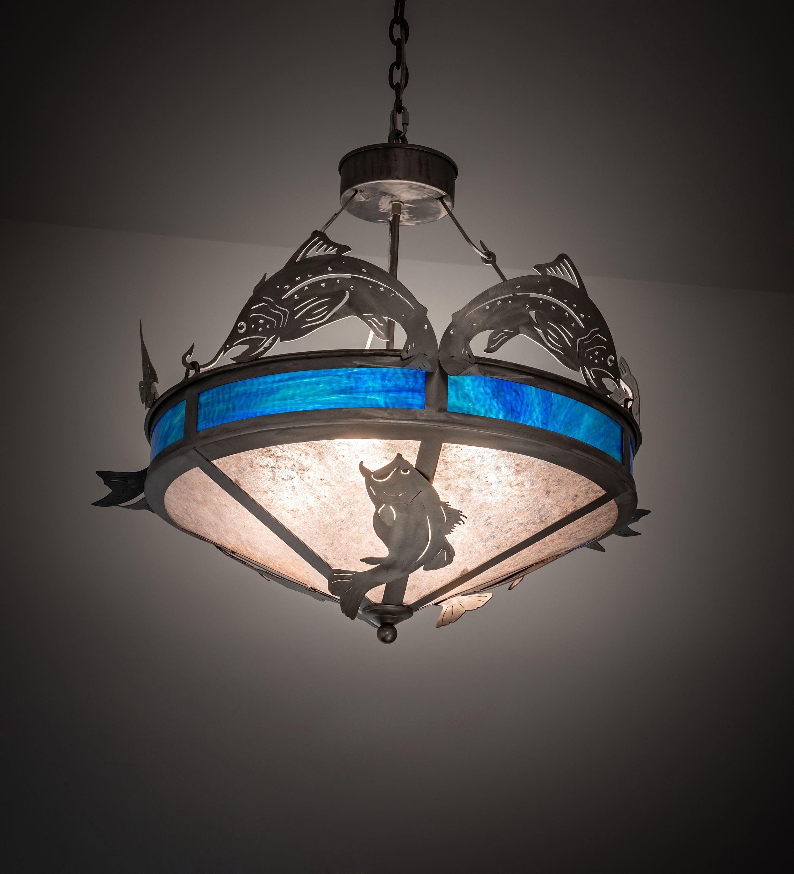Meyda 27" Wide Catch of the Day Inverted Pendant