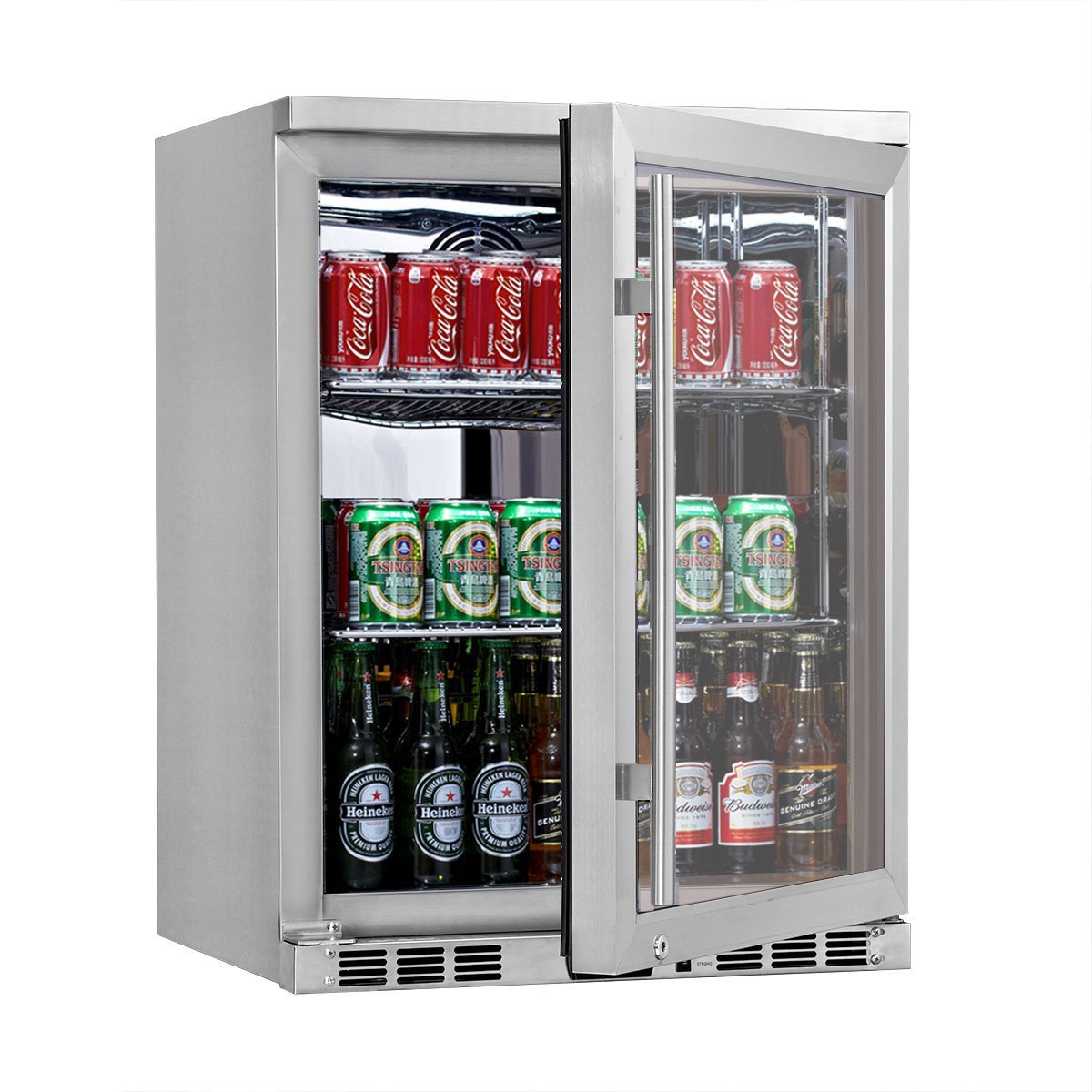KingsBottle KBU55M 24 Inch Under Counter Beer Cooler Drinks Stainless Steel