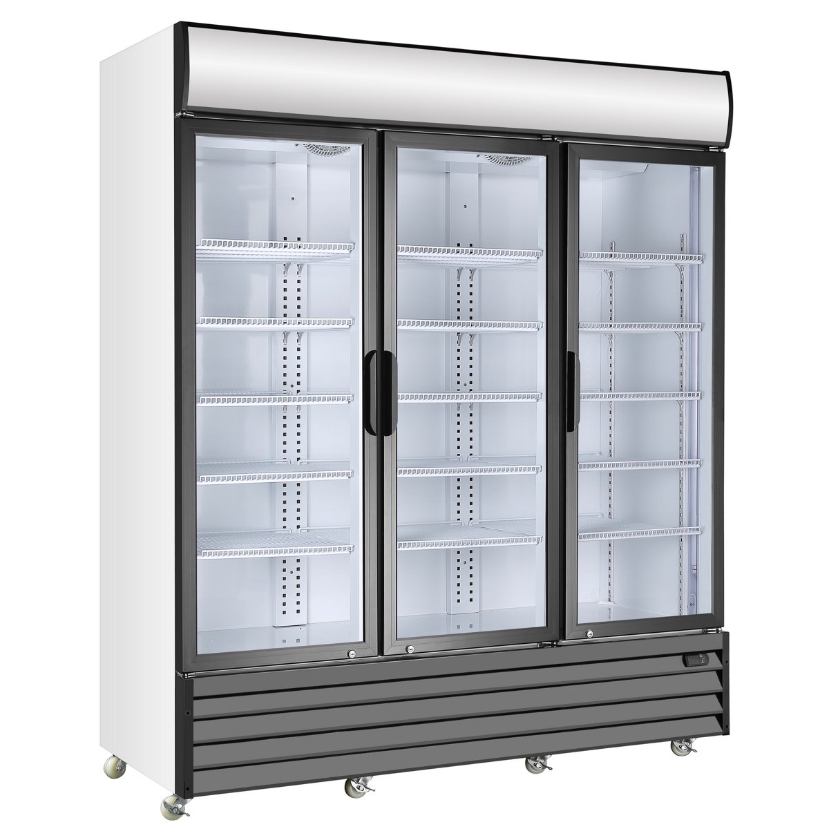 KingsBottle G1500 3-Door Display Beverage Cooler Commercial Refrigerator