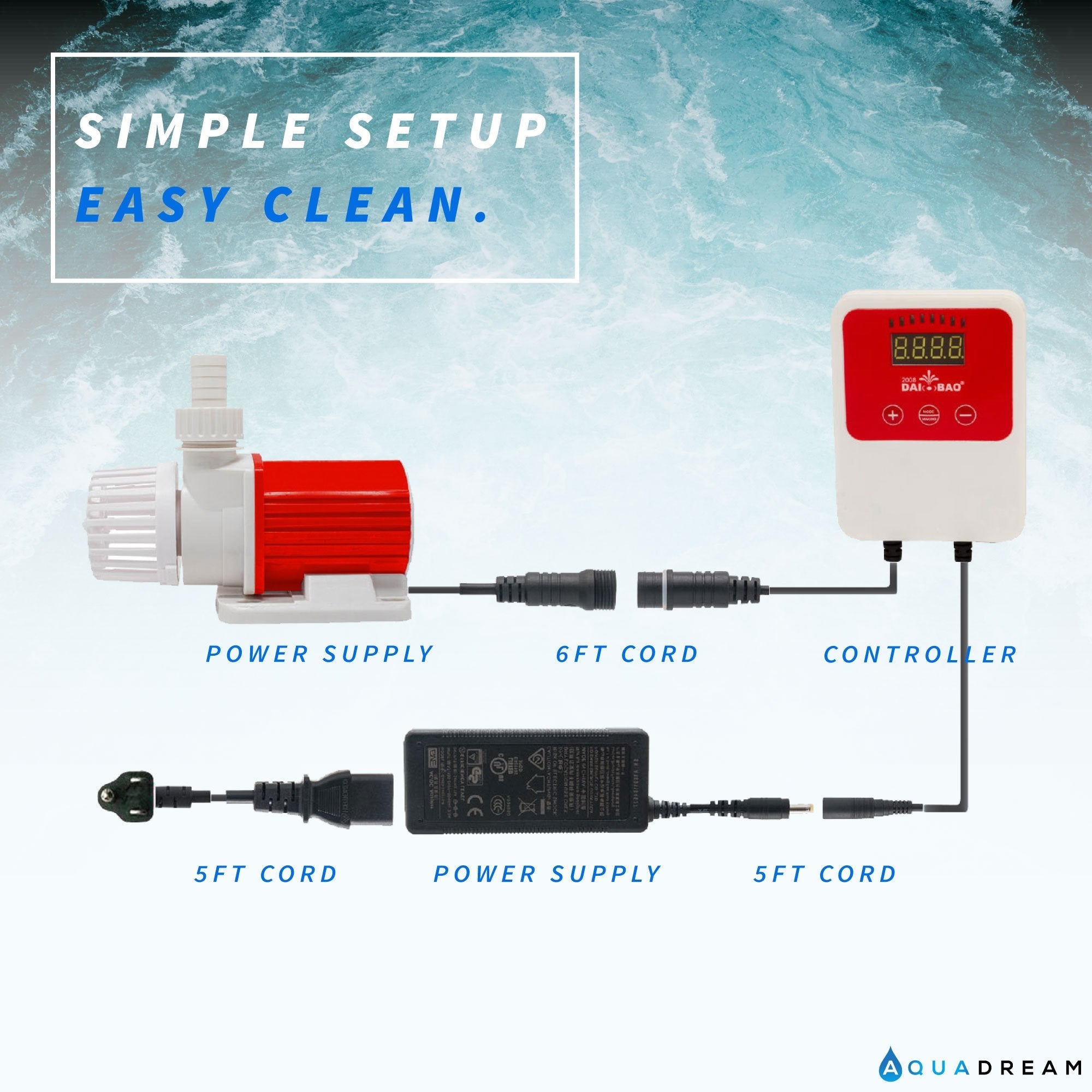 Aqua Dream 3170 GPH Adjustable Submersible ECO Pump