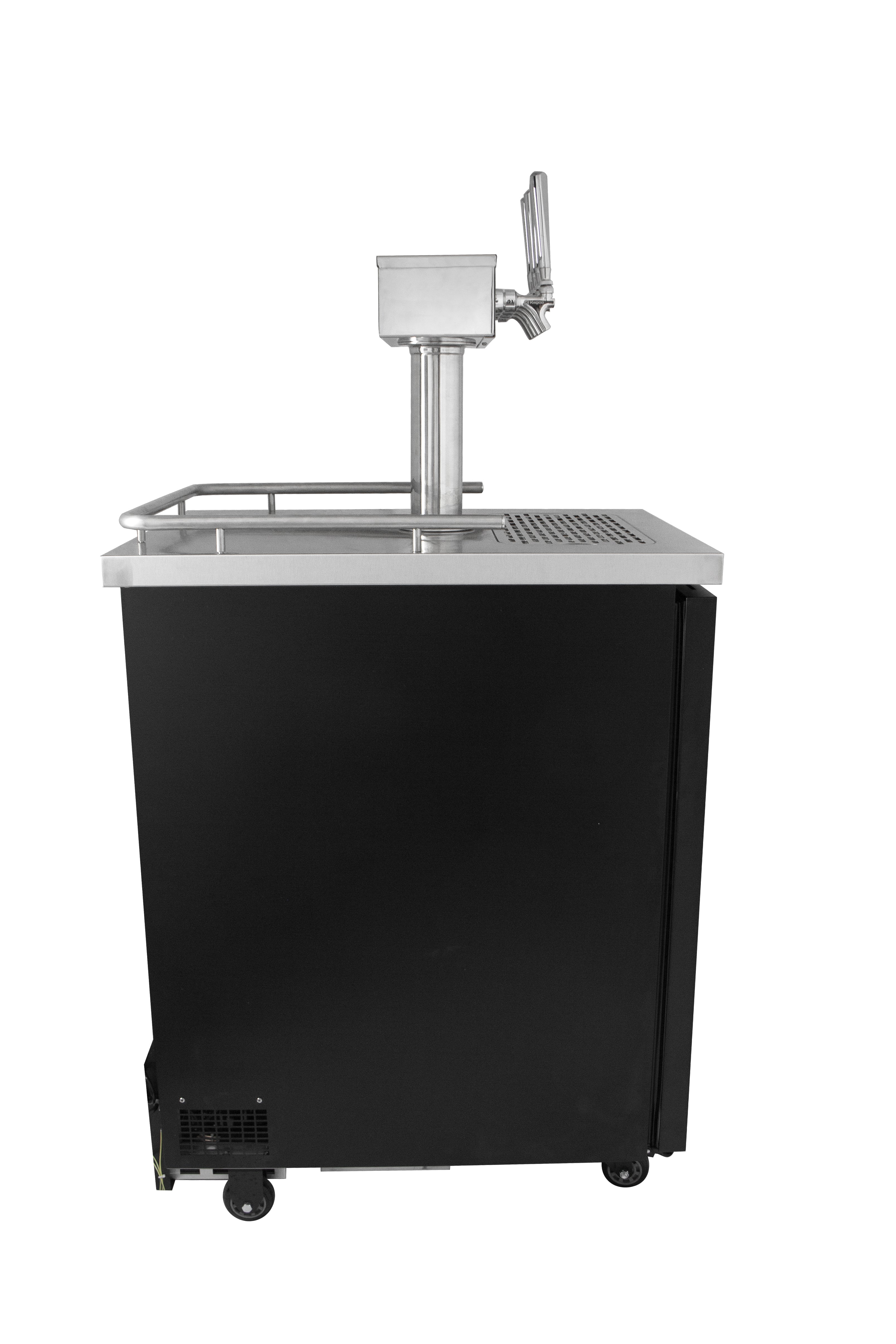 Four Faucet Commercial Kegerator Iced Coffee Keg Dispenser Black