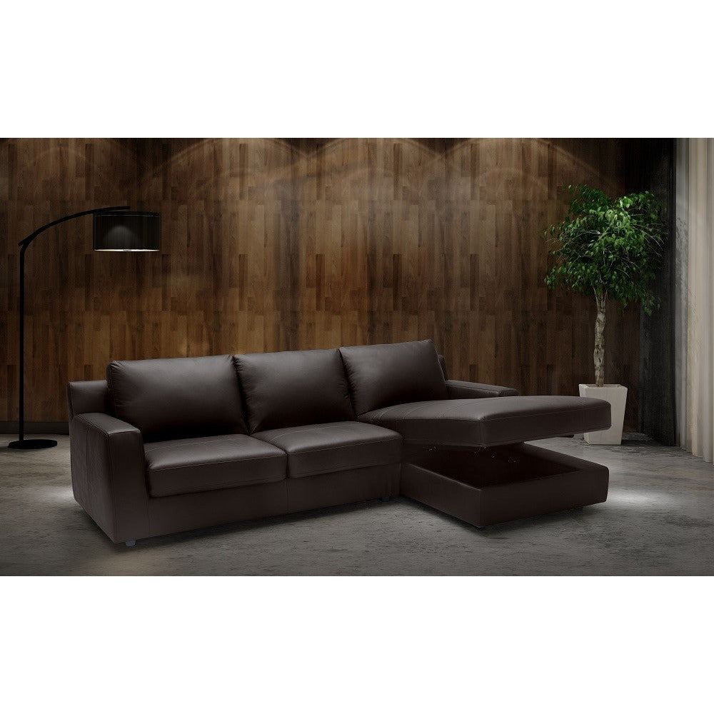 J&M Furniture Taylor Premium Sectional Sleeper in Brown (SKU18244)