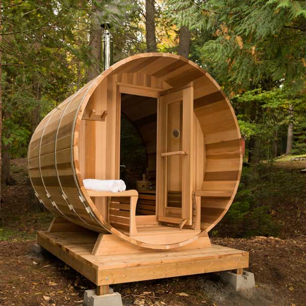 Dundalk Leisure Clear Red Cedar Barrel Sauna