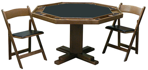 Kestell 8-Player Pedestal-Base Poker Table