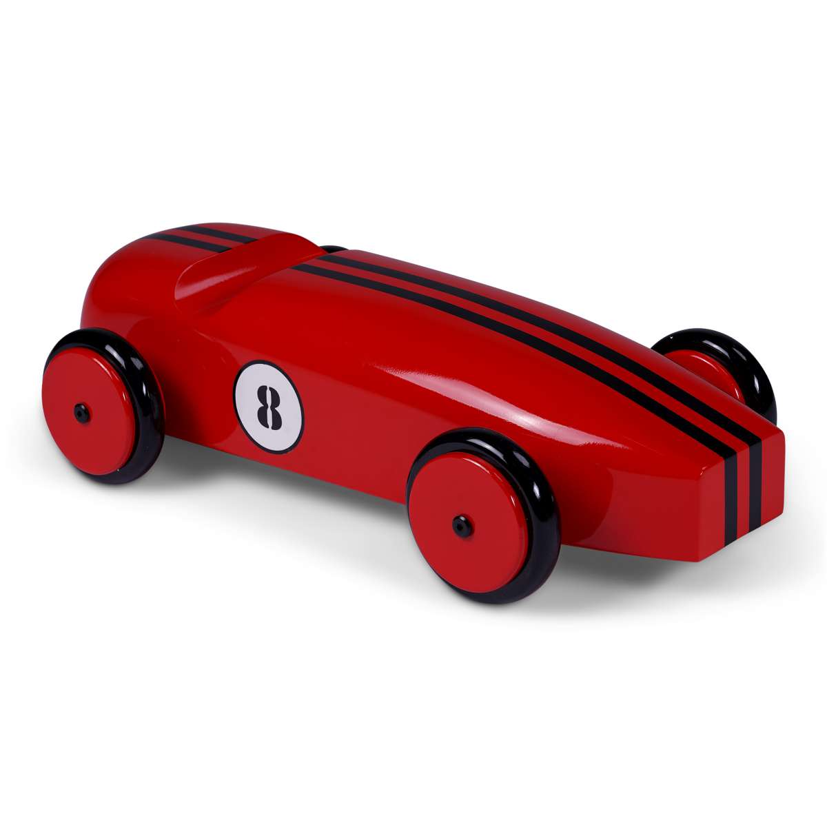 Wood Car Model, Red By Authentic Models