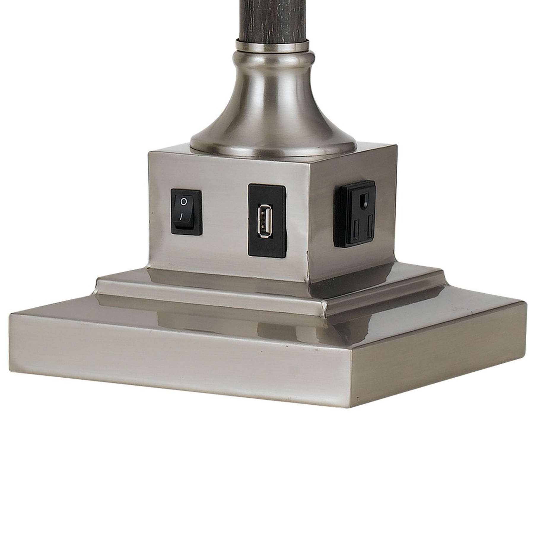 60 Watt Metal Desk Lamp With Adjustable Arm And Head, Silver By Benzara