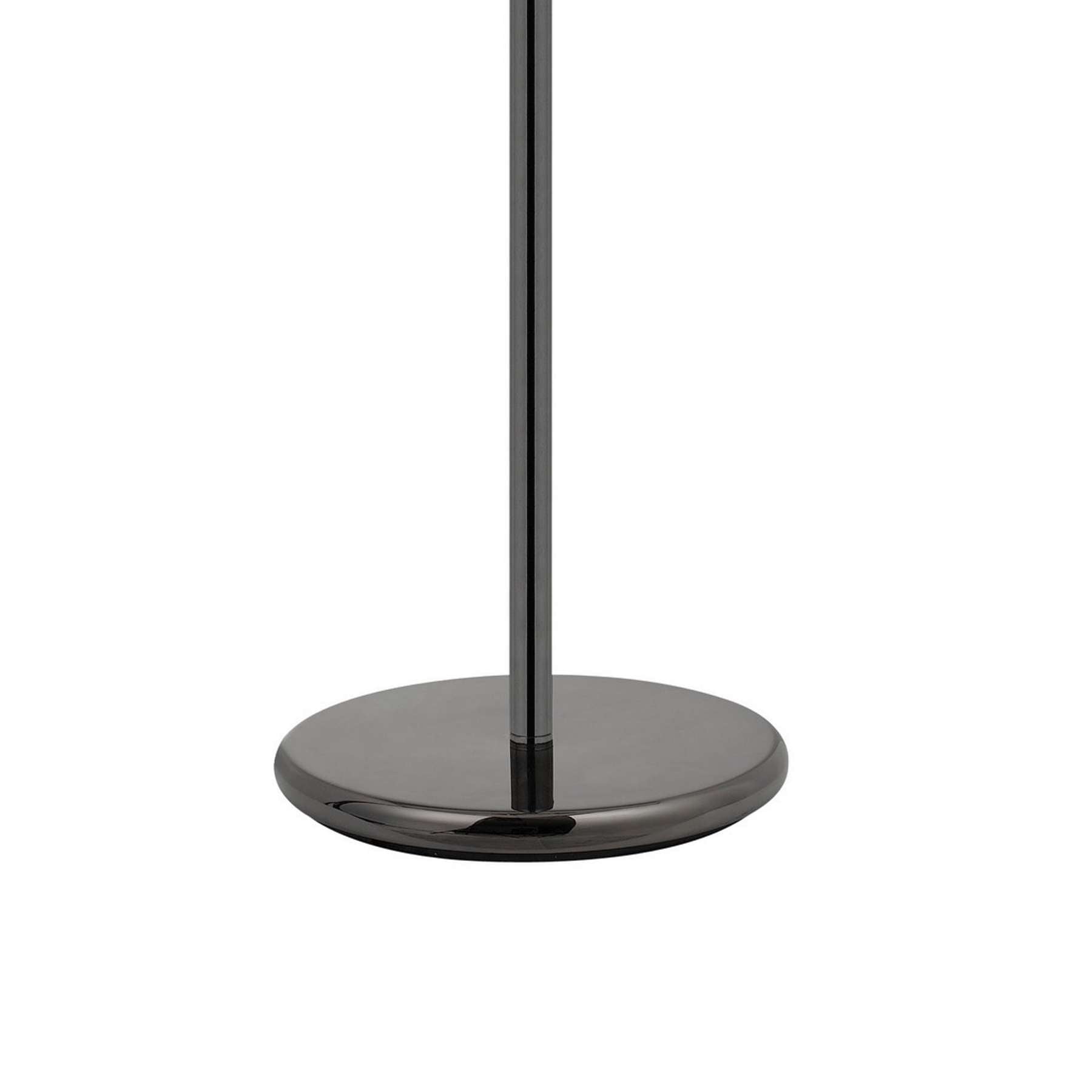 Industrial Metal Body Table Lamp With Three Glass Ball Shades, Black By Benzara