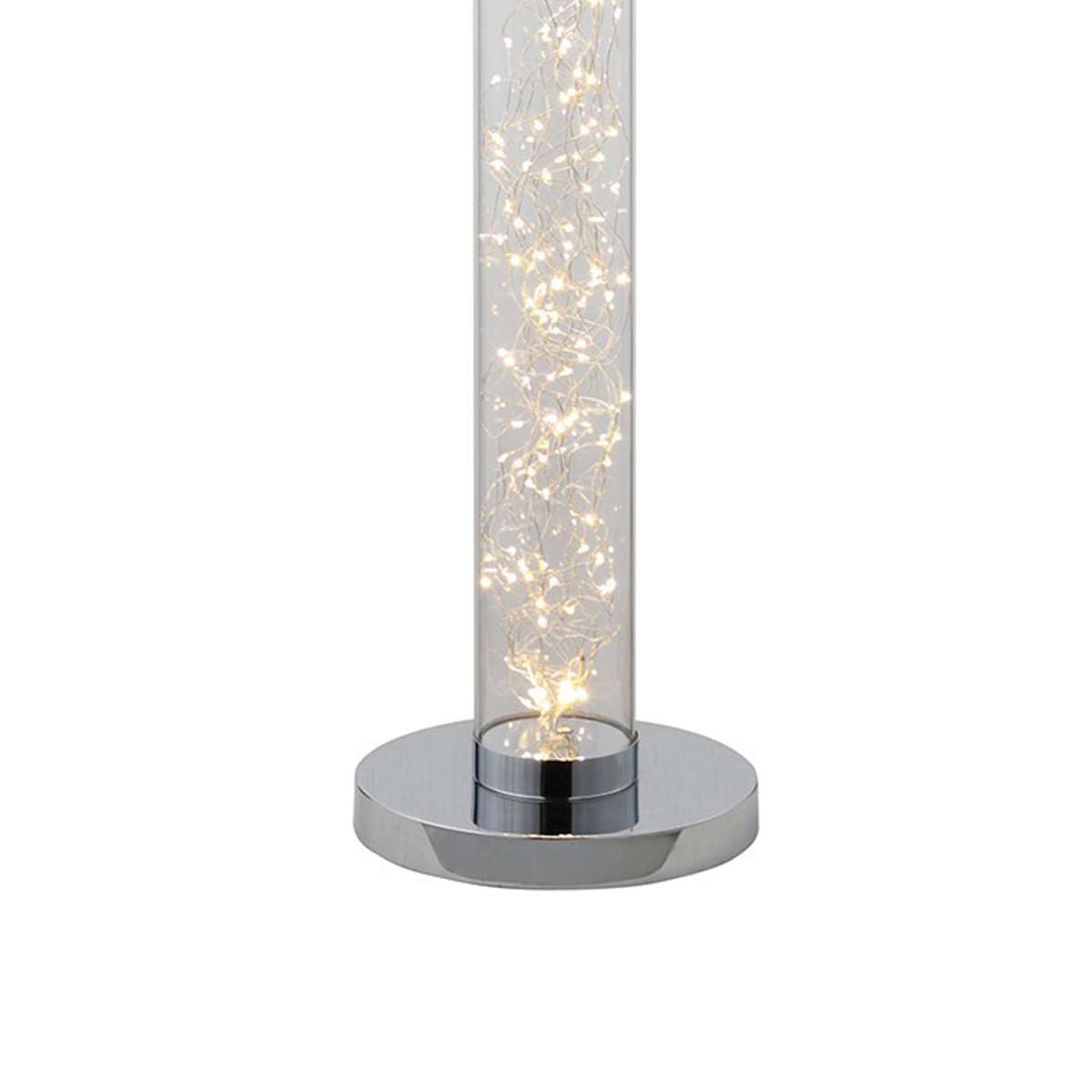 Floor Lamp With 360 Pieces Led Rope Bulbs, Silver By Benzara