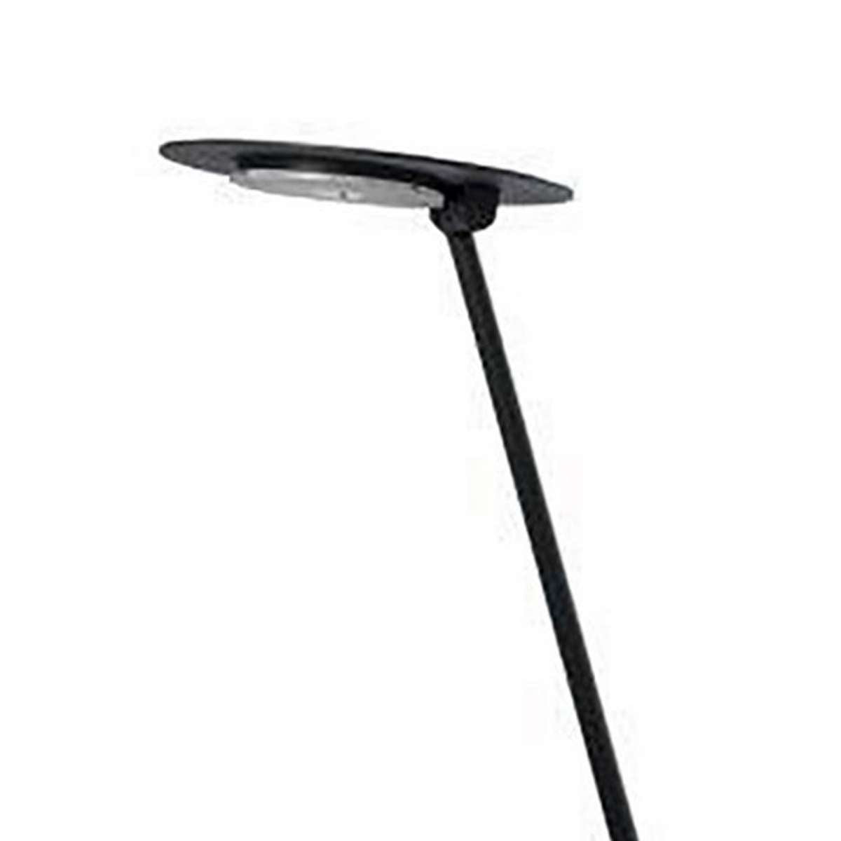 Desk Lamp With Pendulum Style And Flat Saucer Shade, Black By Benzara