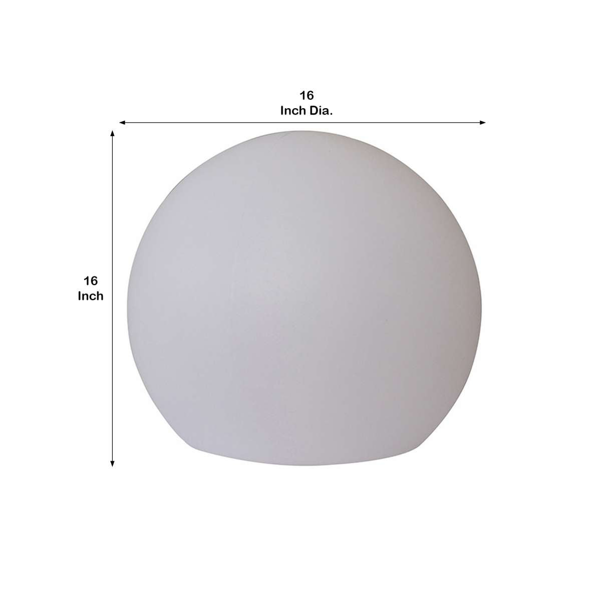 Lamp With Spherical Plastic Body And Inbuilt Led,Large,White By Benzara