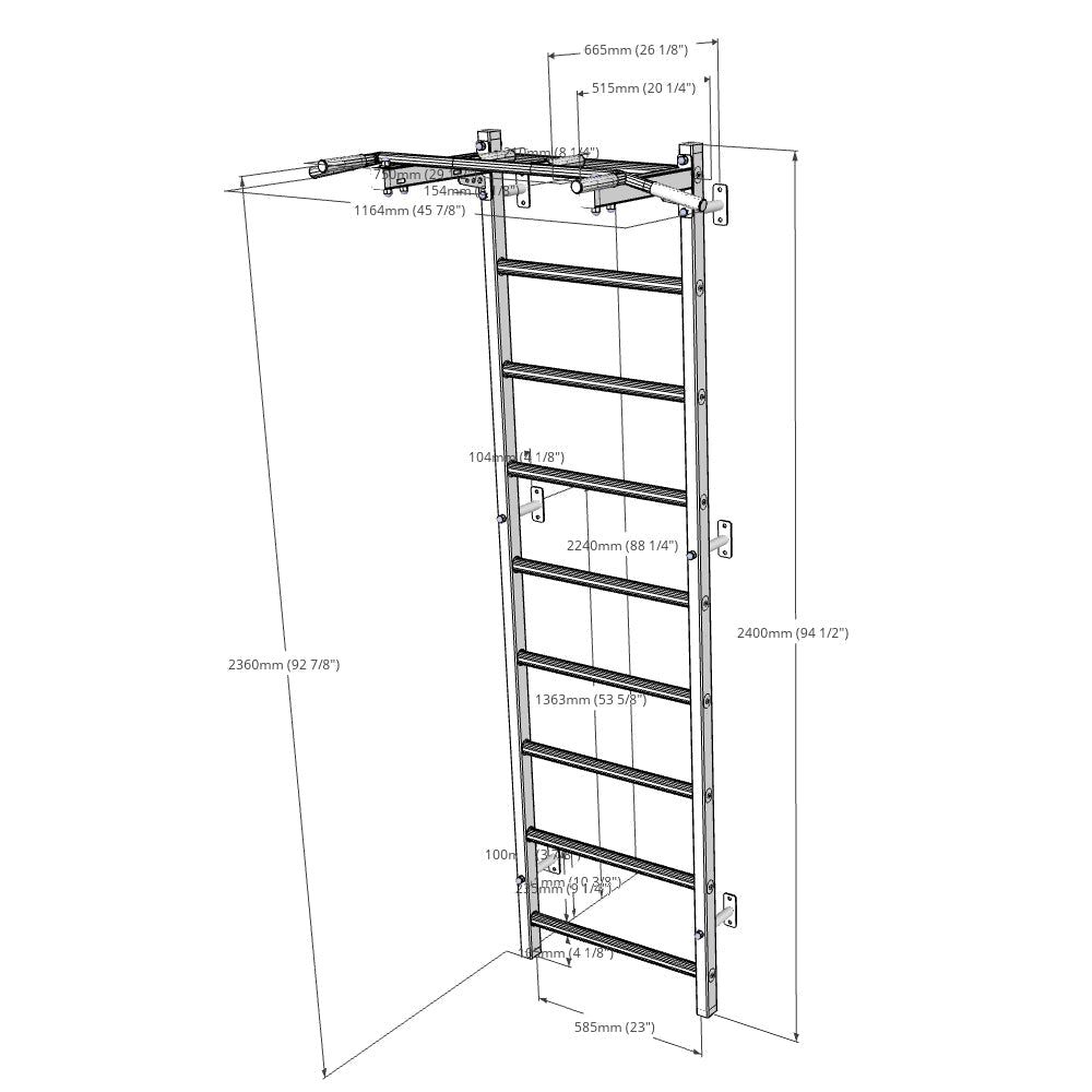 Stall Bar for Physical Therapy and Rehabilitation – BenchK 721