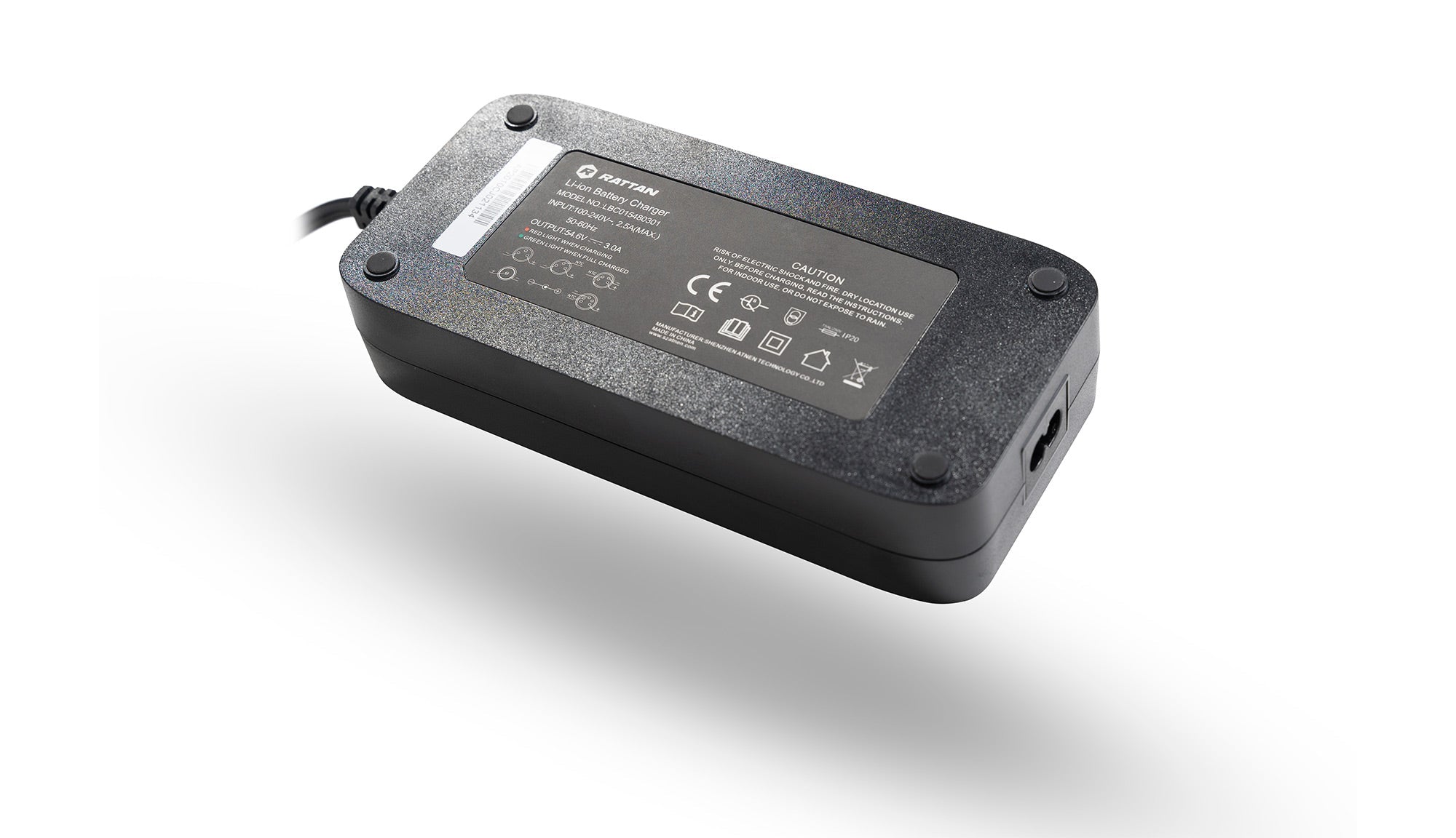 Rattan LM/LF Battery Charger 48V 3A (With 3-pin plug connector)