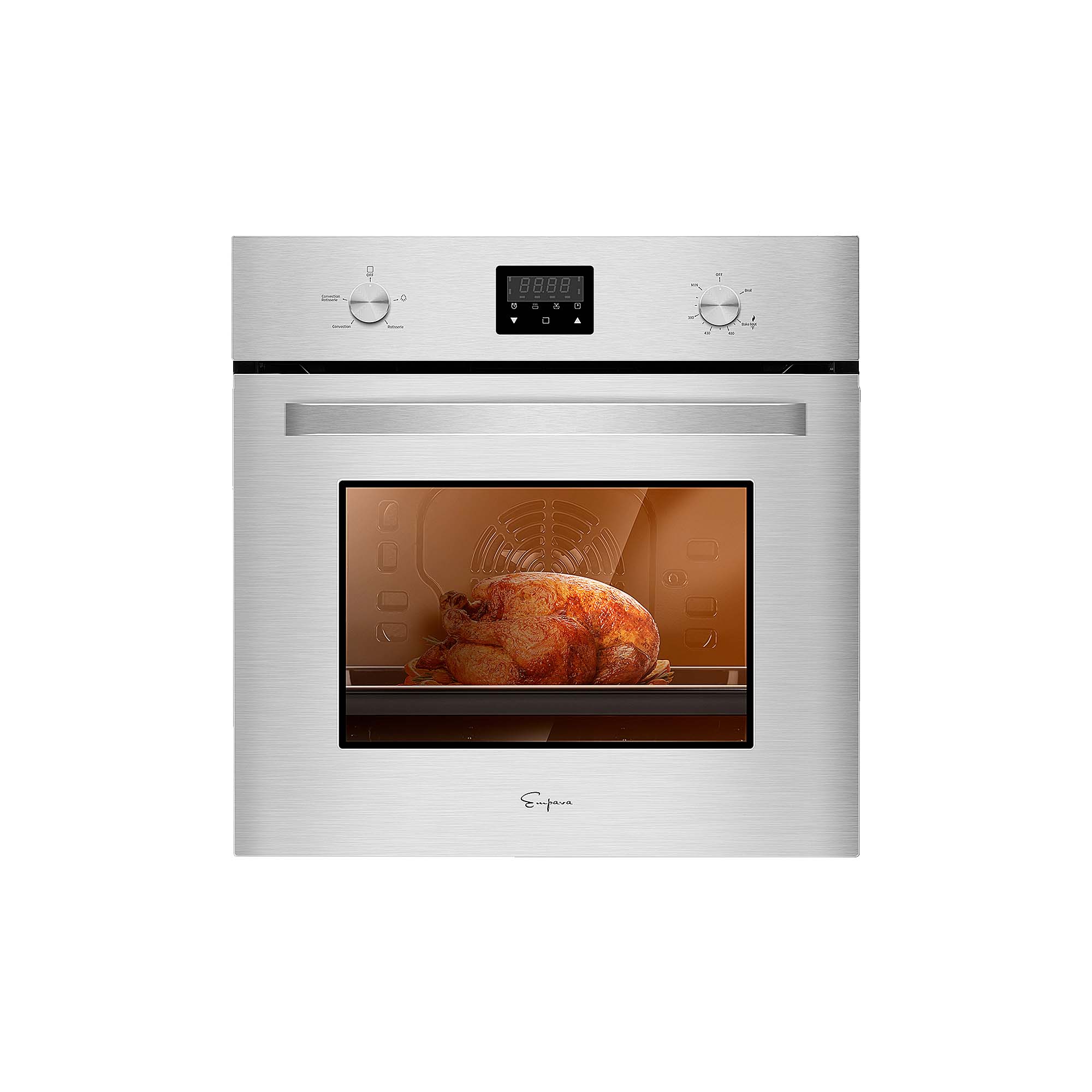 Empava 24WO09 24 in. 2.3 Cu. Ft. Single Gas Wall Oven - Only For Natural Gas