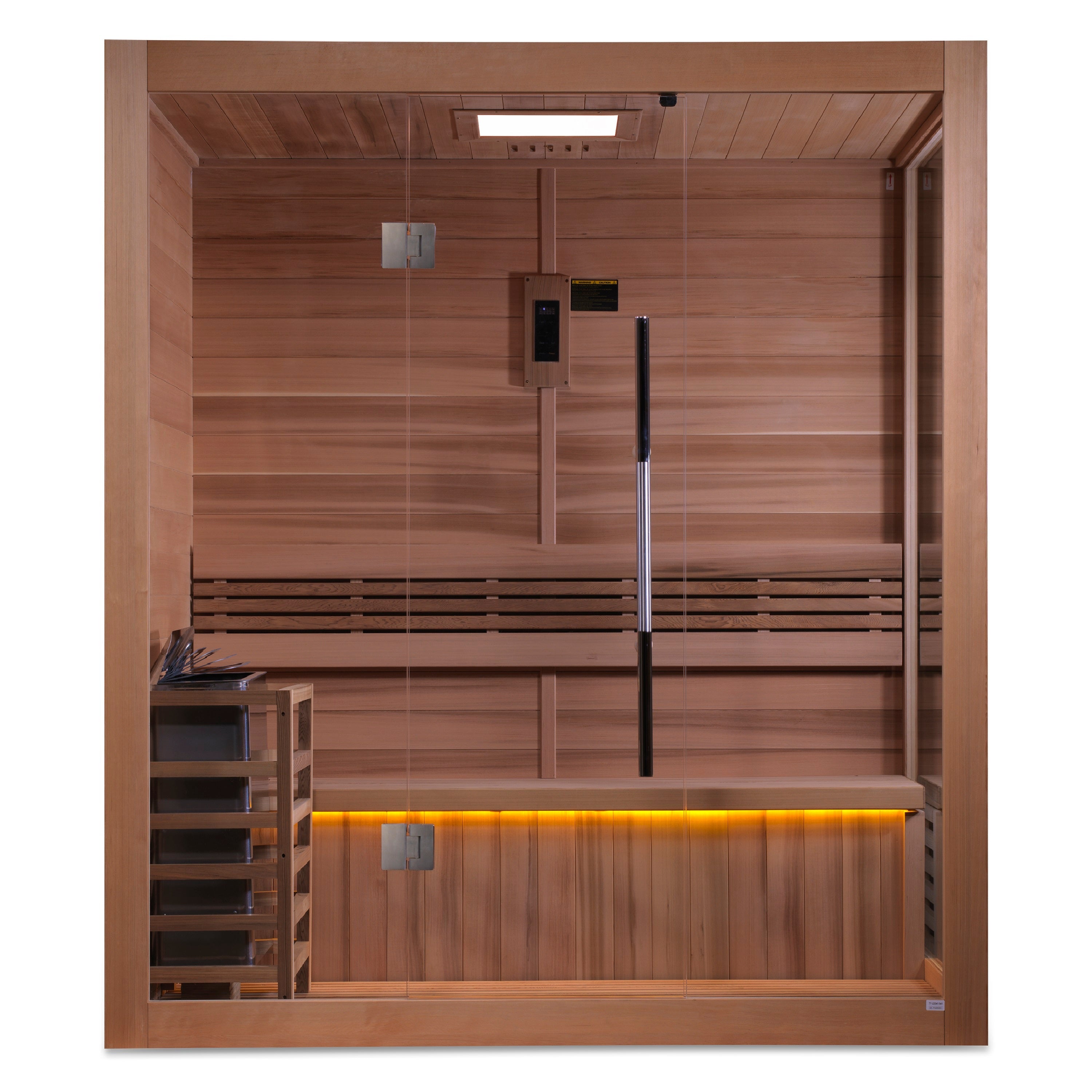 2023 Golden Designs "Forssa Edition" 3-4 Person Traditional Steam Sauna (GDI-7203-01) - Canadian Red Cedar Interior