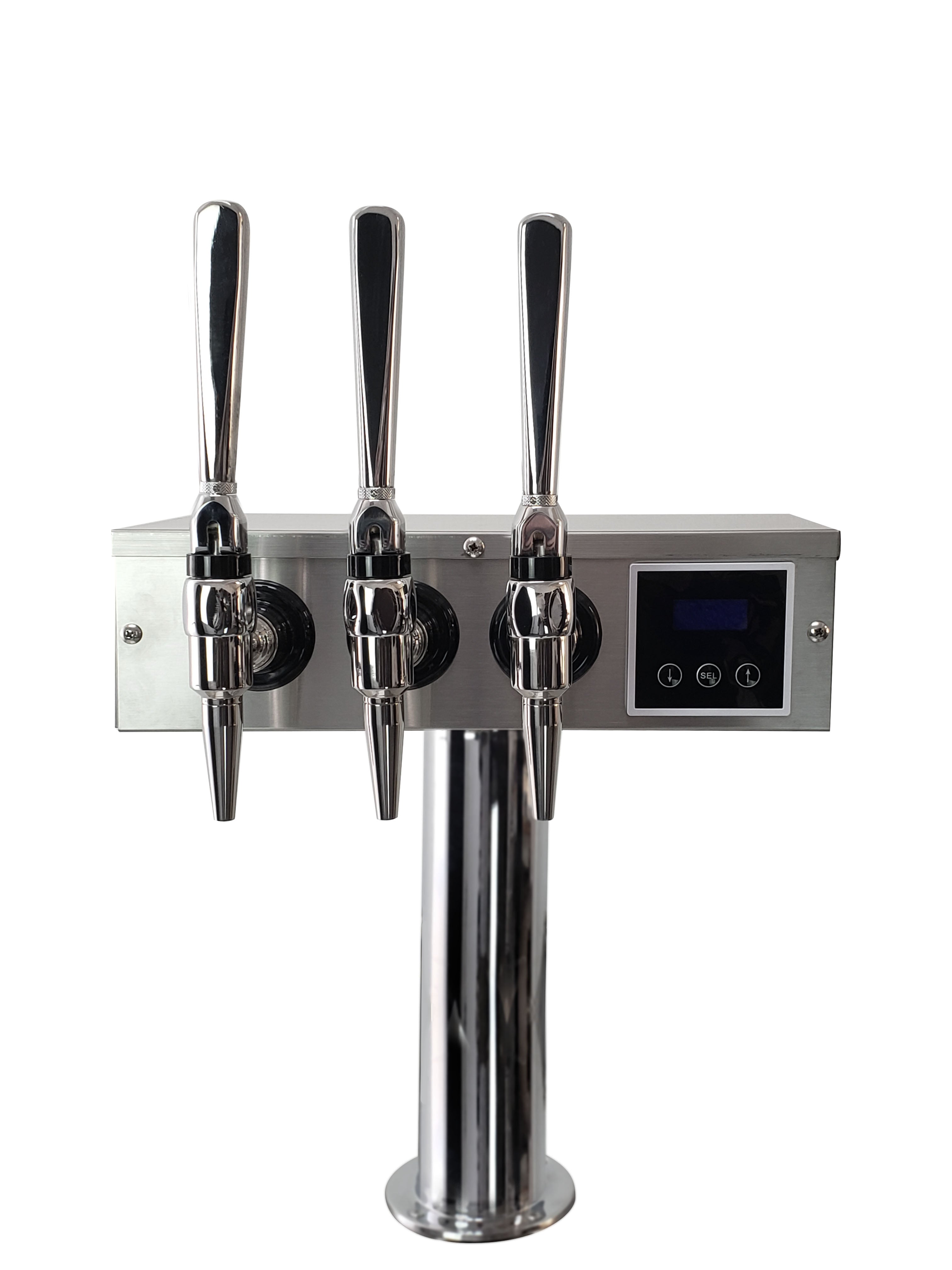 Kegco XCK-HDT-3S &reg; Triple Faucet Commercial Kegerator Hot Draft &reg; Tap Coffee Keg Dispenser - Stainless Steel