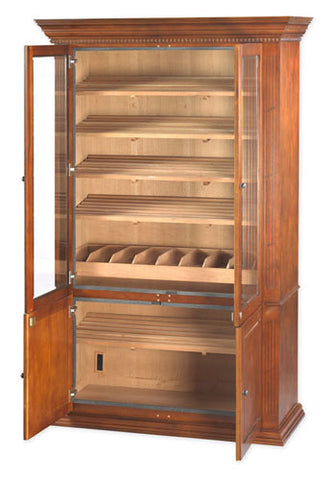 Quality Importers 5000 Ct. Antique Distressed Walnut Commercial Humidor Cigar Cabinet (HUM-5000)