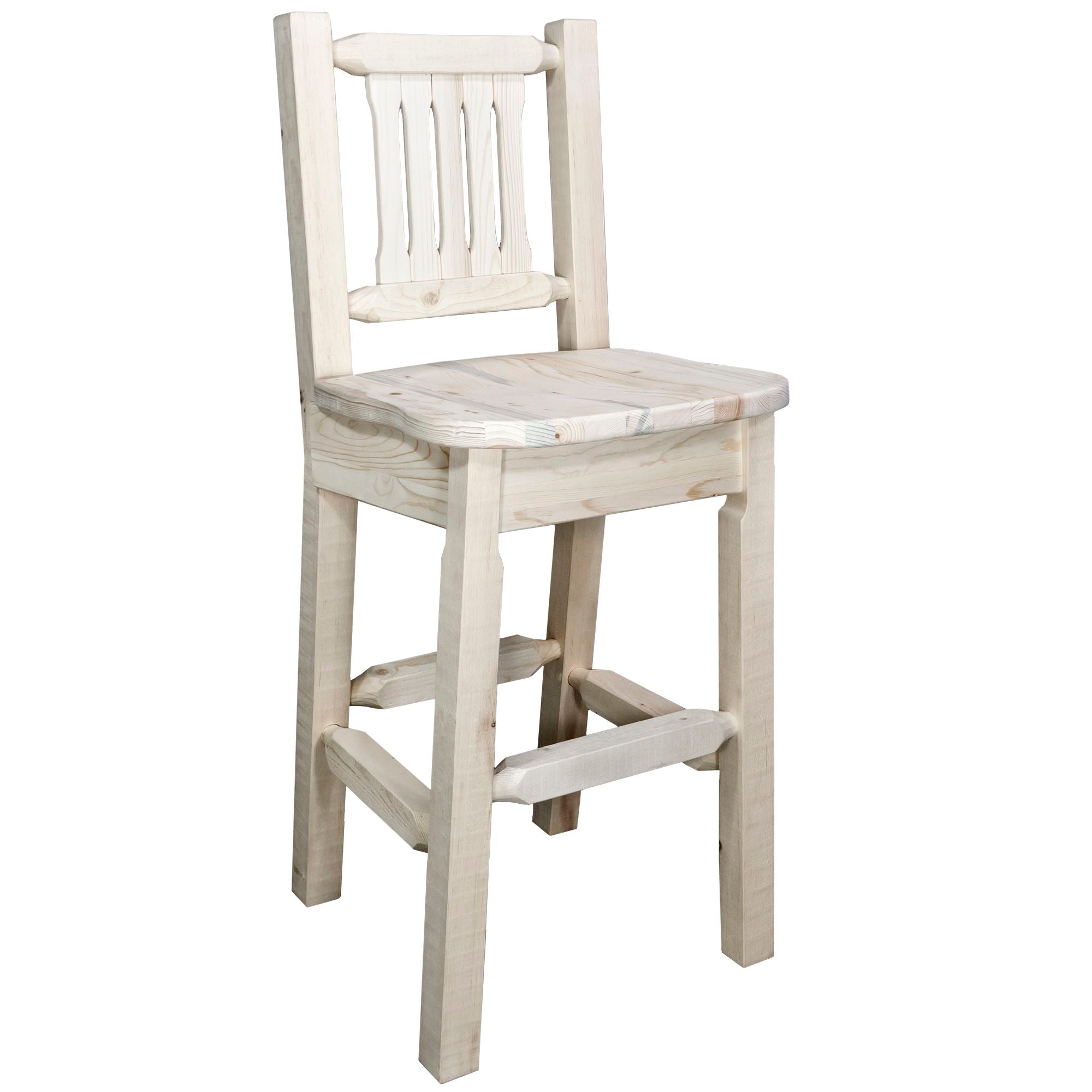 Montana Woodworks Homestead Collection Counter Height Barstool w/ Back