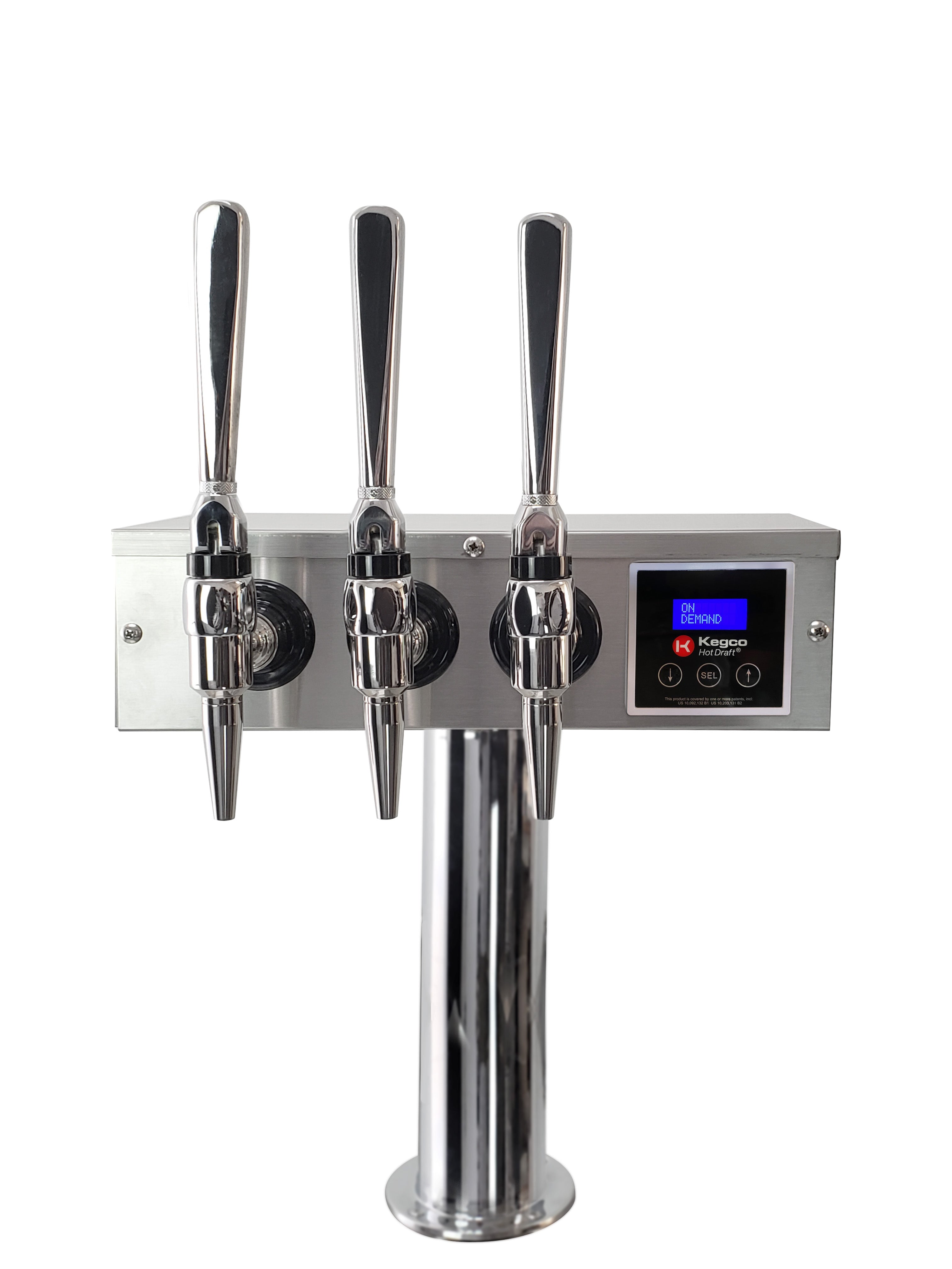 Kegco XCK-HDT-3B ® Triple Faucet Commercial Kegerator Hot Draft Tap Coffee Keg Dispenser - Black