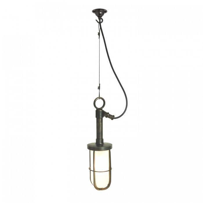 Well Glass Pendant - Weathered Brass