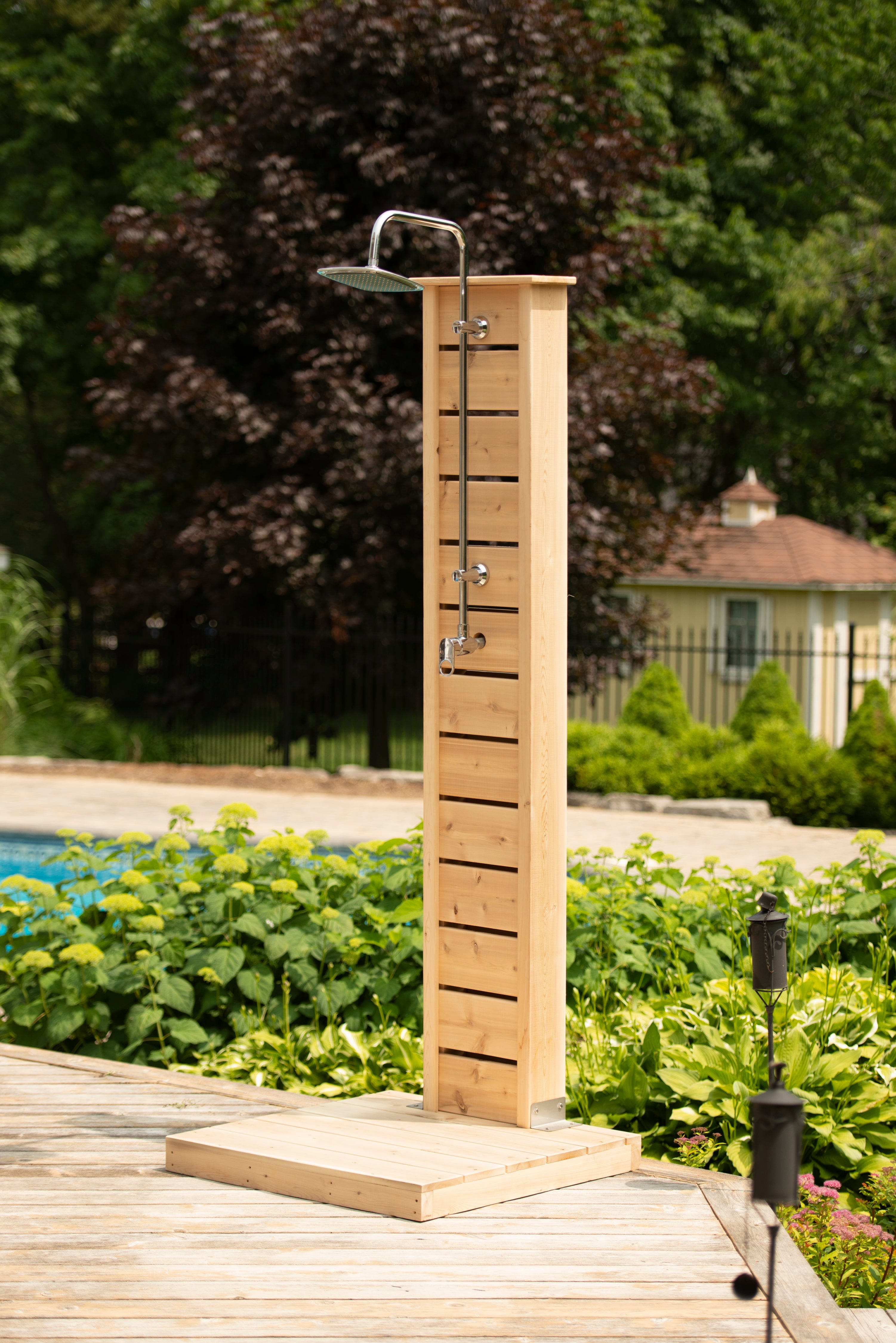 Sierra Pillar Shower | Canadian Timber Collection | Outdoor Shower Kit