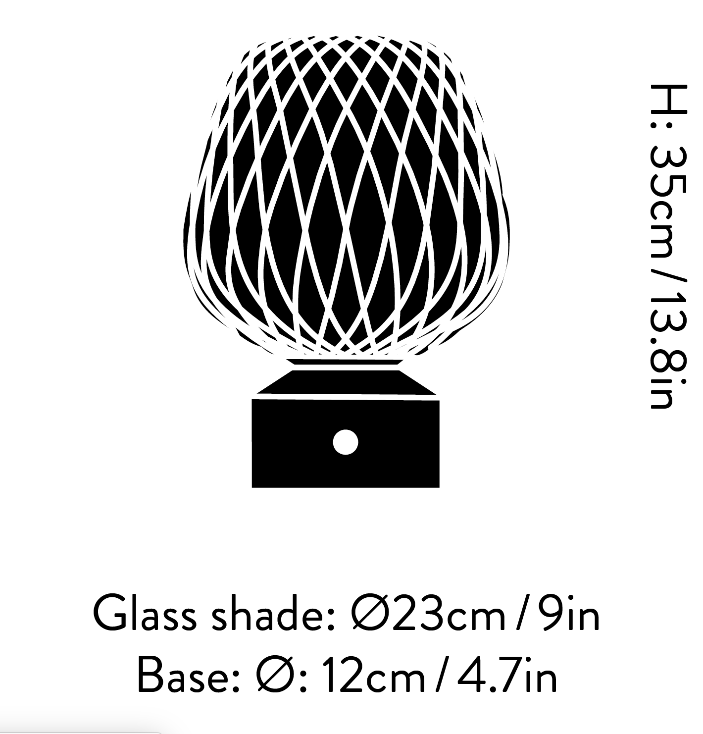 Blown Table Lamp SW6 - Silver Lustre