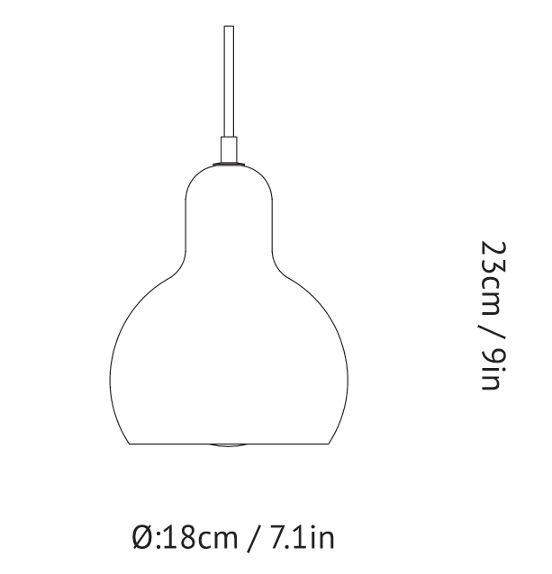 Mega Bulb Pendant SR2 - Silver Lustre