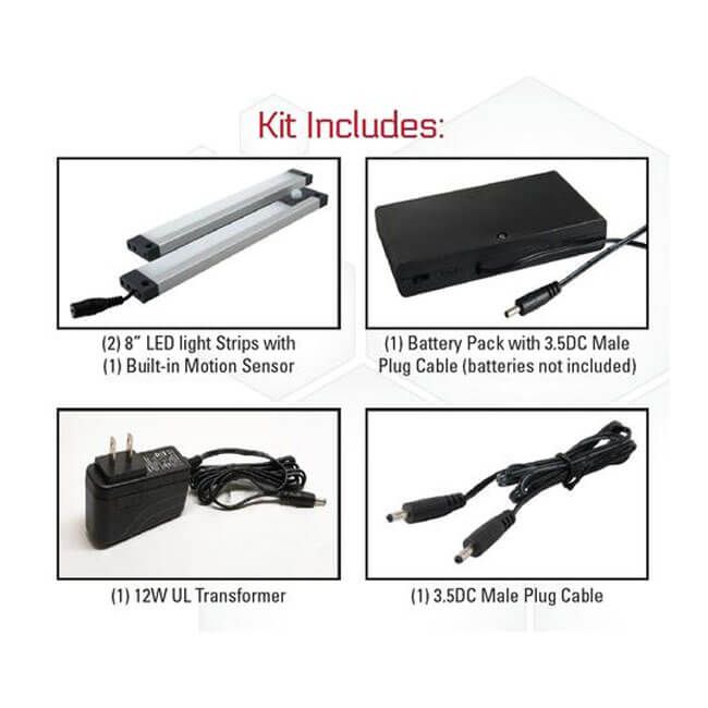 American Security AMSEC LED Light Kit Two 8" Wands