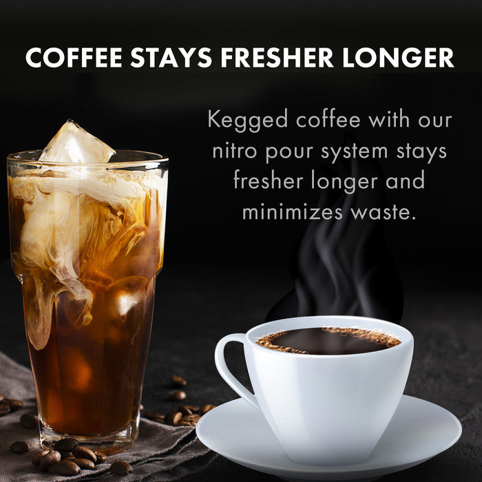 Kegco XCK-HDT-3B &reg; Triple Faucet Commercial Kegerator Hot Draft Tap Coffee Keg Dispenser - Black