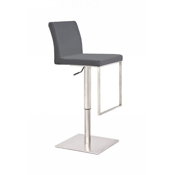 Benzara 37" Swivel Metal Bar Stool with Adjustable Height and Footrest BM214795