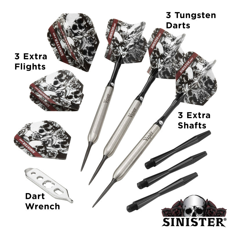 Viper Sinister Darts 95% Tungsten Steel Tip Darts 25 Grams