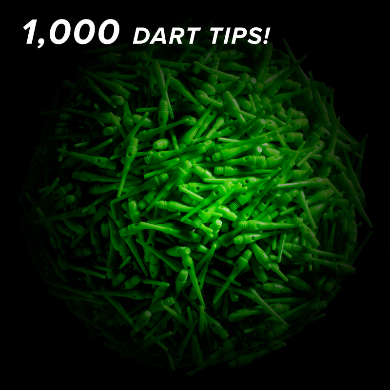 Viper Tufflex Tips III 2BA Green 1000Ct Soft Dart Tips