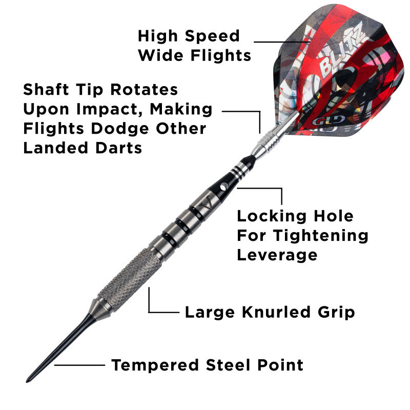 Viper Blitz Darts 95% Tungsten Steel Tip Darts 24 Grams