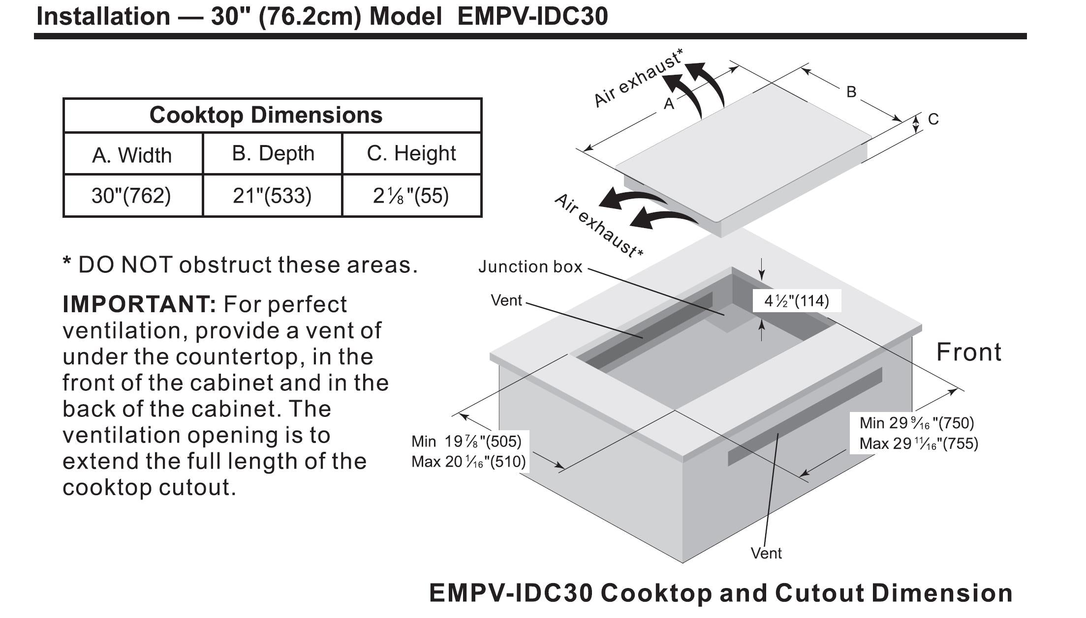 Empava IDC30 30 Inch Induction Cooktop