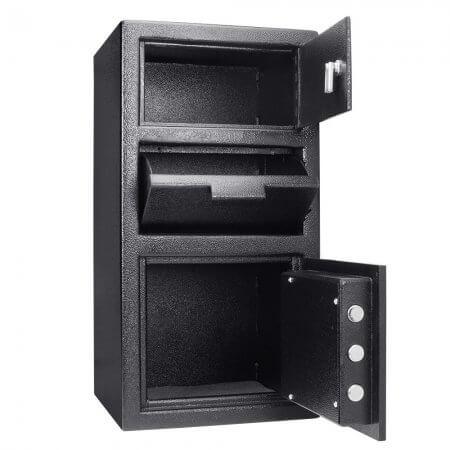Barska AX13310 Front Loading Depository Safe with Top Locker