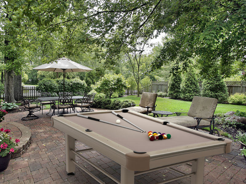 Imperial 8 Foot Non-Slate Champagne Outdoor Pool Table