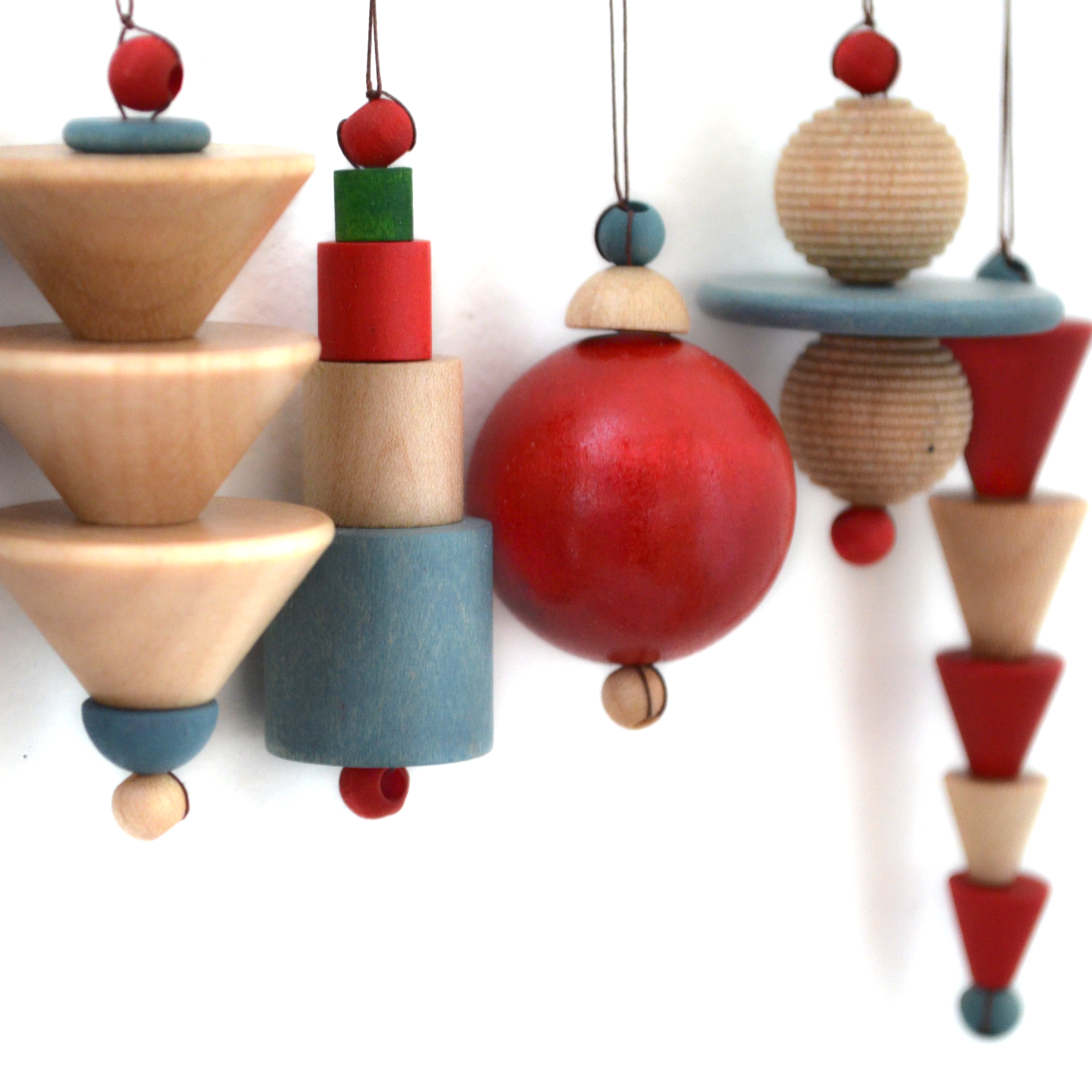 Bauhaus-era Christmas Ornaments