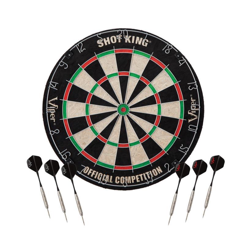 Viper Vault Cabinet Deluxe Set with Built-In Pro Score and Included Shot King Dartboard