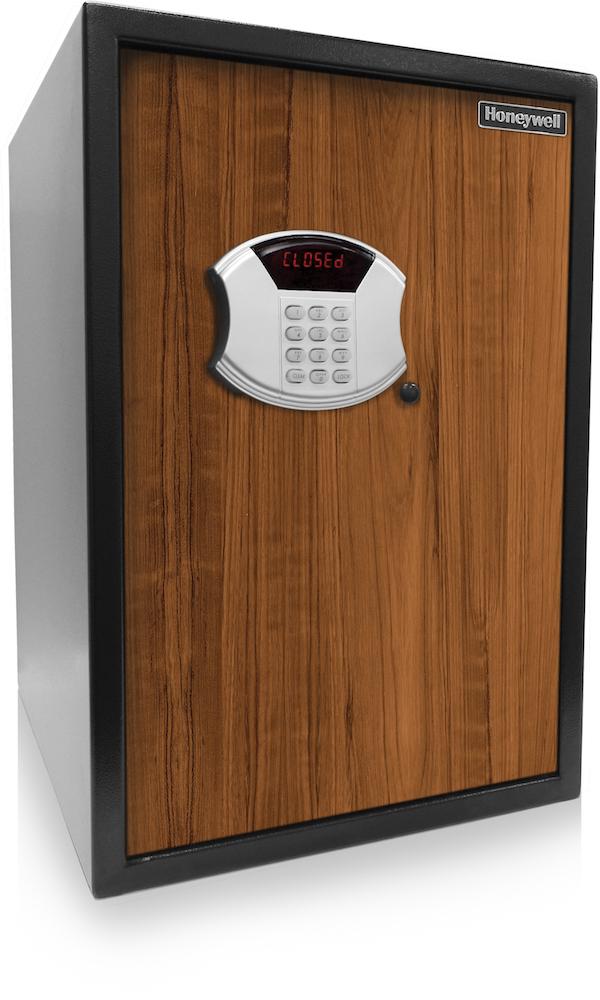 Honeywell 5107SB Digital Security Safe with Depository Slot - Faux Wood Door Panel Amber