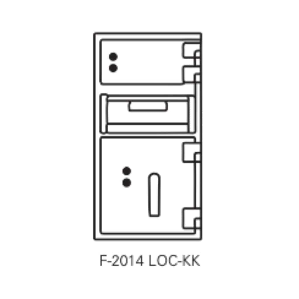 SoCal Bridgeman F-2014-LOC-KK International Fortress Depository Safe | B-Rated | Double Door | Key Lock