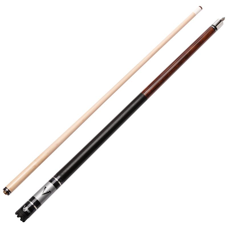 Viper Sinister Series Cue with Brown Stain and Casemaster Q-Vault Supreme Black Cue Case
