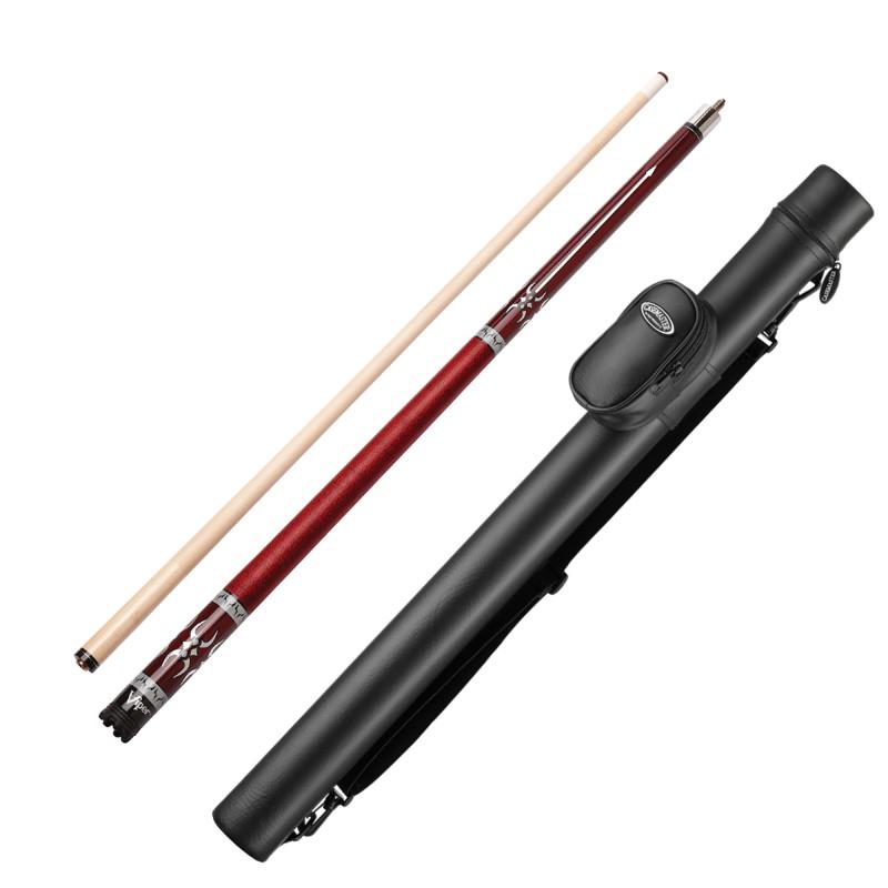 Viper Sinister Series Cue with Red Wrap and Casemaster Q-Vault Supreme Black Cue Case